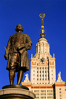 莫斯科大学主楼前罗莫诺索夫像