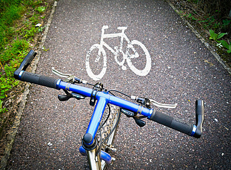 自行车,车把,自行车道,标识,英国,欧洲