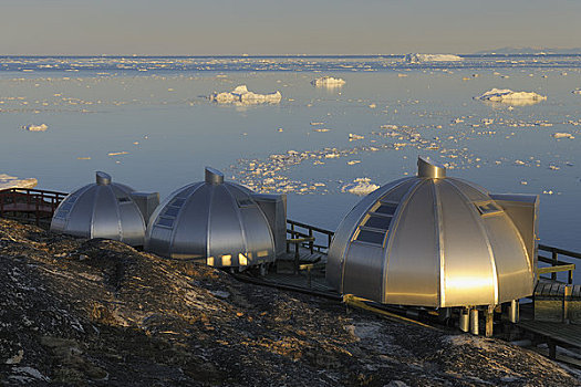 酒店,北极,伊路利萨特,迪斯科湾,伊路利萨特冰湾,格陵兰
