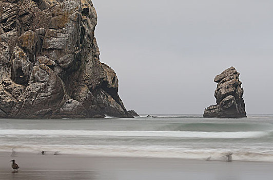 石头,海滩,加利福尼亚,美国