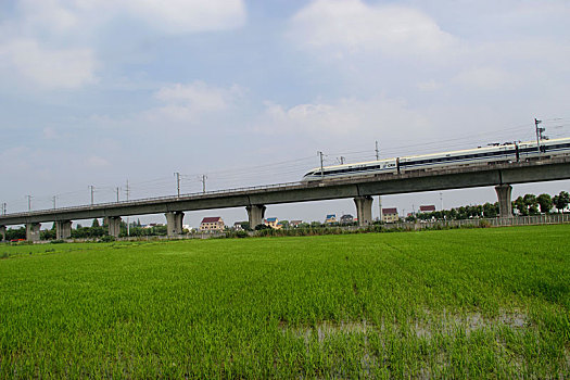 高铁,中国高铁,田园风光