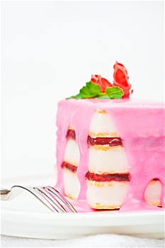 小蛋糕,粉色,糖衣