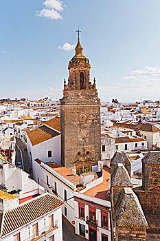 城镇中心,教堂,卡尔莫纳,塞维尔省,西班牙
