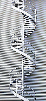 螺旋楼梯,钢铁,巴伐利亚,德国,欧洲