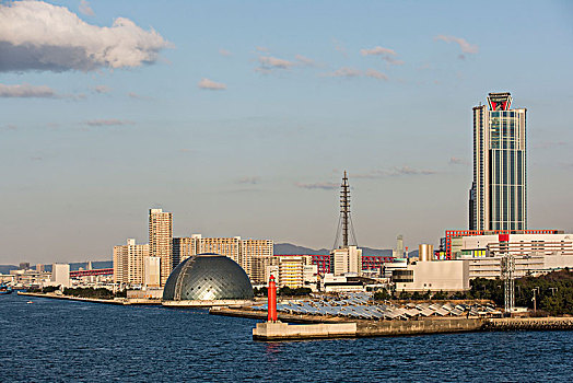 城市,全景,大阪,日本