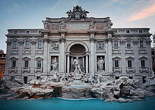 喷泉,巴洛克风格,著名,旅游,魅力,罗马,意大利