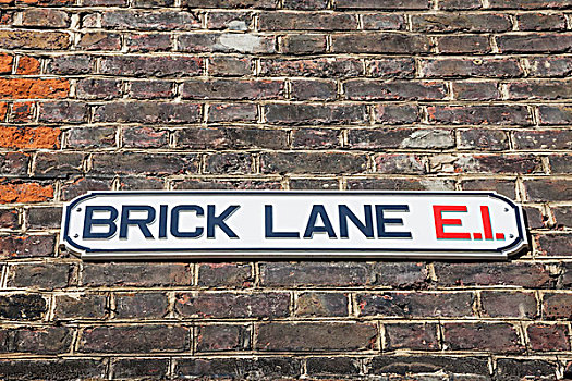 英格兰,伦敦,砖,道路,路标