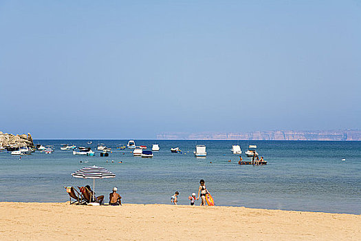 游客,海滩,湾,马耳他