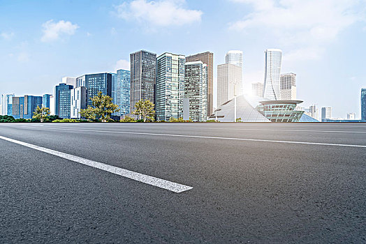 城市广场道路和杭州钱江新城