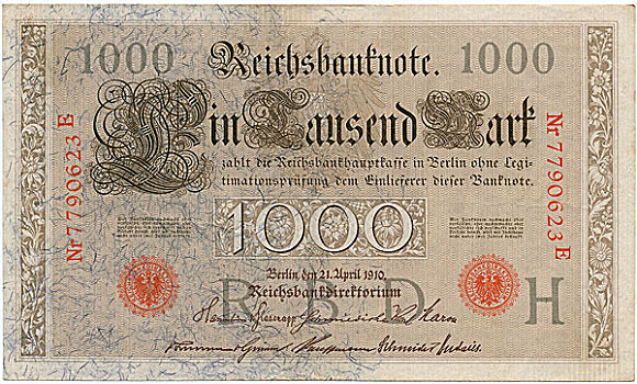 老,货币,正面,德国