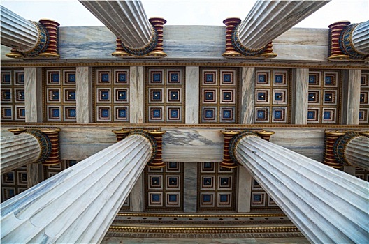 爱奥尼克柱式,柱子,学院,雅典