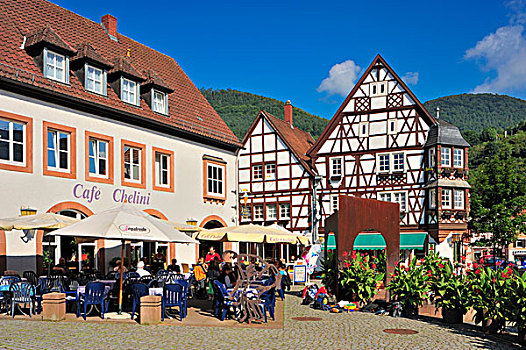 市政厅,方形,木制,房子,莱茵兰普法尔茨州,德国,欧洲