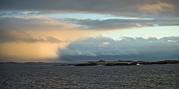 风景,海洋,阴天,诺尔兰郡,挪威