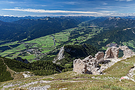 风景,顶峰,卡林西亚,奥地利