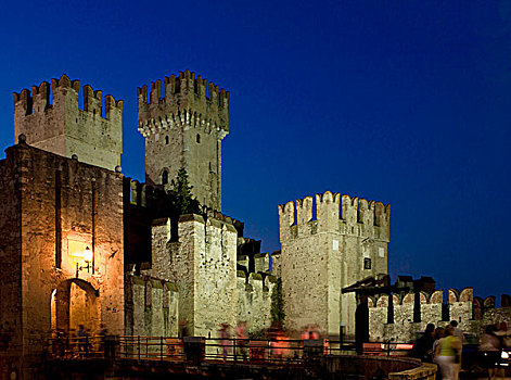 城堡,西尔米奥奈,伦巴第,意大利,欧洲