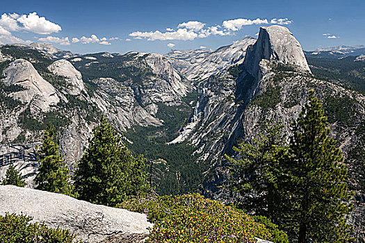 风景,冰河,优胜美地山谷,半圆顶,优胜美地国家公园,加利福尼亚,美国,北美