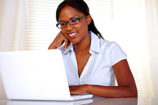 职业女性,浏览,互联网,笔记本电脑