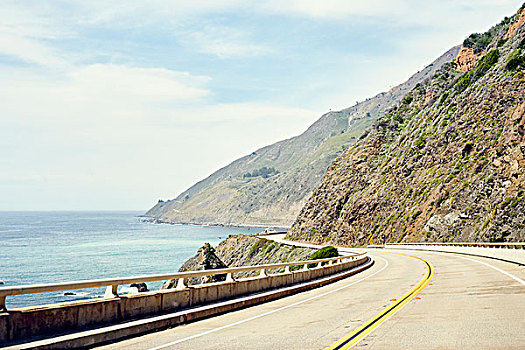 1号公路,弯曲,海岸线,大,加利福尼亚,美国