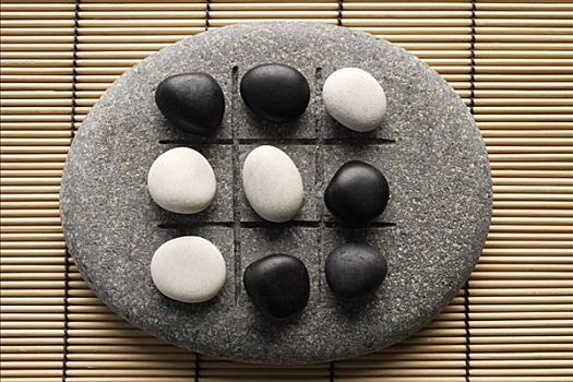 黑白,鹅卵石,禅,石头