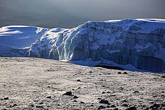 冰河,乞力马扎罗山,坦桑尼亚,非洲