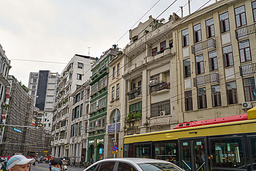 广州北京路步行街商业岭南骑楼特色建筑