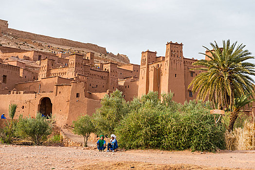 住宅,要塞,大阿特拉斯山,瓦尔扎扎特,省,摩洛哥,非洲
