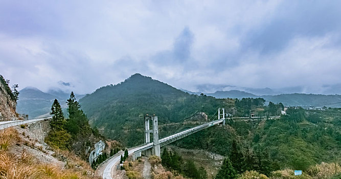 福建省寿宁县斜拉索芹洋大桥建筑景观