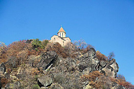 阿塞拜疆,崖面,教堂