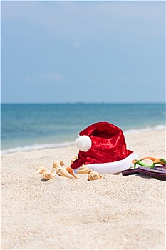 热带,圣诞节,平和,海滩