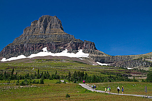 山,分开,冰川国家公园,蒙大拿,美国