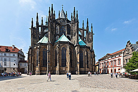 大教堂,布拉格城堡,拉德肯尼,城堡,地区,联合国教科文组织,世界,文化,文化遗产,布拉格,捷克共和国,欧洲