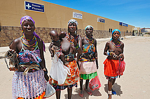 女人,孩子,纳米比亚,非洲