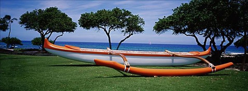 舷外支架,独木舟,柯哈拉,夏威夷,美国