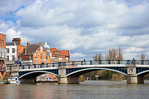 温莎公爵,桥,上方,泰晤士河,英格兰