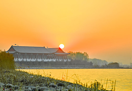 滹沱河湿地风光