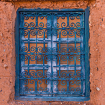 窗户,传统,房子,瓦尔扎扎特,摩洛哥