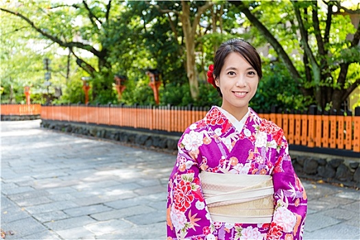 女人,和服,连衣裙,袛园,京都