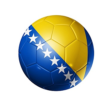 足球,球,波斯尼亚,黑塞哥维那,旗帜