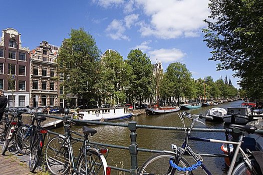 自行车,桥,阿姆斯特丹,荷兰