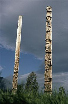 图腾柱,不列颠哥伦比亚省,加拿大