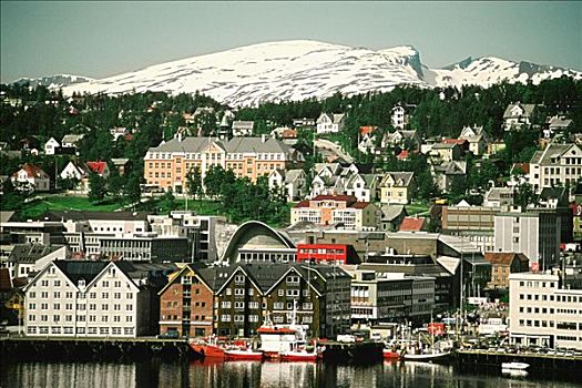 城市,水岸,特罗姆瑟,挪威