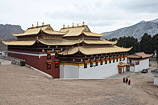 甘肃甘南地区,郎木寺,寺庙外部,徐学哲摄影,尼康,年月