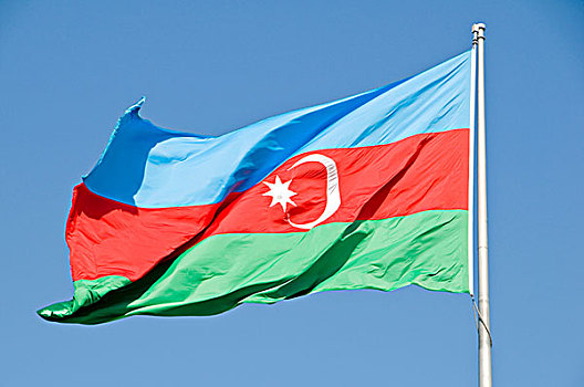 旗帜,风,阿塞拜疆,中东