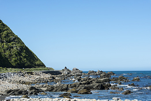 新西兰,海滩,岩石
