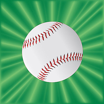 棒球,上方,绿色