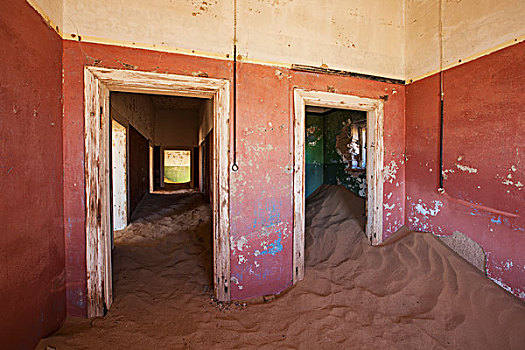 沙子,红色,房间,科尔芒斯科普,鬼城,纳米比亚