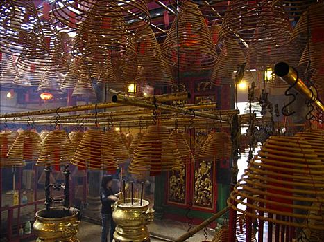蒸汽,螺旋,庙宇,香港,中国,亚洲