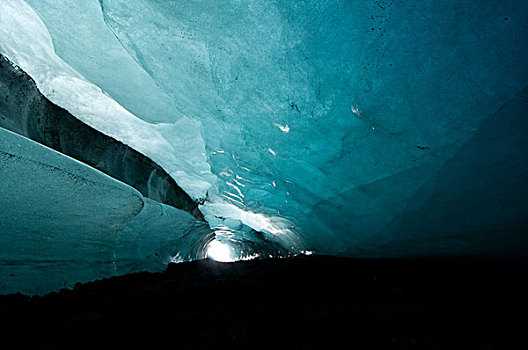 洞穴,冰河,冰岛,斯堪的纳维亚,欧洲