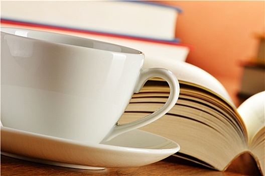 构图,咖啡杯,书本,桌子