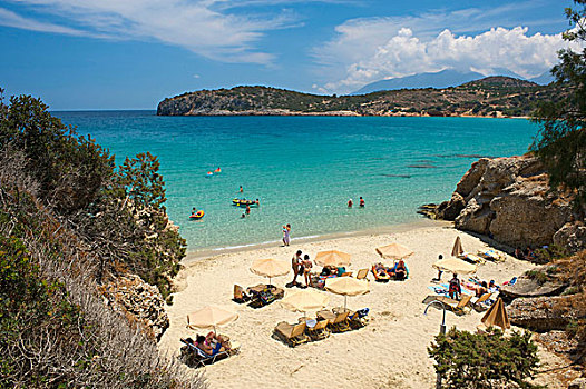 海滩,克里特岛,希腊,欧洲